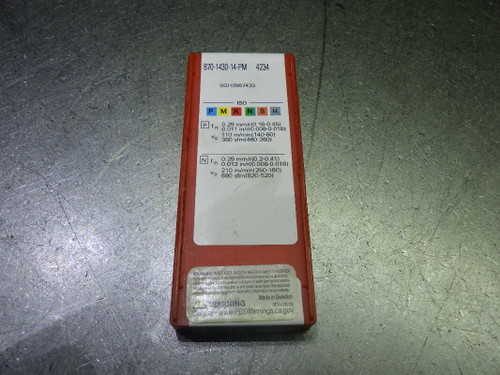 Sandvik 14.3mm Carbide Drill Tip Insert QTY5 870-1430-14-PM 4234 (LOC2337) Sandvik 14.3mm Carbide Drill Tip Insert QTY5 870-1430-14-PM 4234 (LOC2337)
