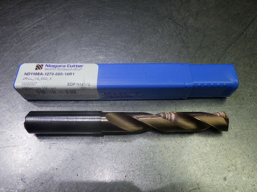 Niagara 1/2" Coolant Thru Carbide 5xd Drill ND1105A-1270-060-14R1 (LOC1919A)