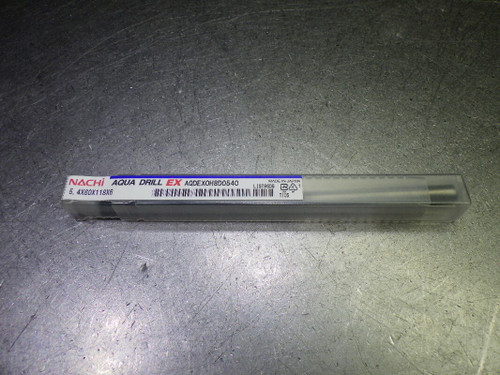 Nachi Aqua Drill EX 5.4mm Coolant Thru 8xD Carbide Drill AQDEX0H8D0540 (LOC2322) Nachi Aqua Drill EX 5.4mm Coolant Thru 8xD Carbide Drill AQDEX0H8D0540 (LOC2322)
