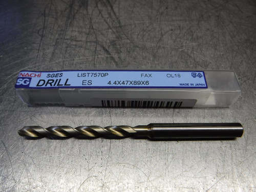 Nachi SGES 4.4mm HSS Jobber Drill 6mm Shank SGES 4.4 L7570P (LOC1110B)