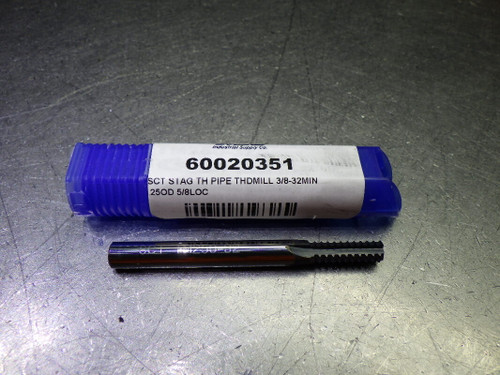 SCT 3/8-32 TPI 4 Flute Carbide Thread Mill 1/4" Shank 60020351 (LOC1282A) SCT 3/8-32 TPI 4 Flute Carbide Thread Mill 1/4" Shank 60020351 (LOC1282A)