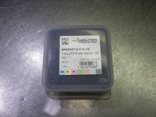 Walter E12 1/2" 4 Flute Carbide CR Endmill .236" R QTY2 AH3E94718-E12-1/2 (LOC1314)
