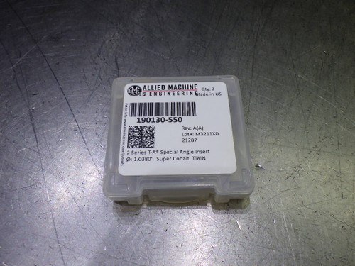AMEC T-A #2 1.038" Super Cobalt Spade Drill Insert QTY2 190130-550 (LOC2084A)