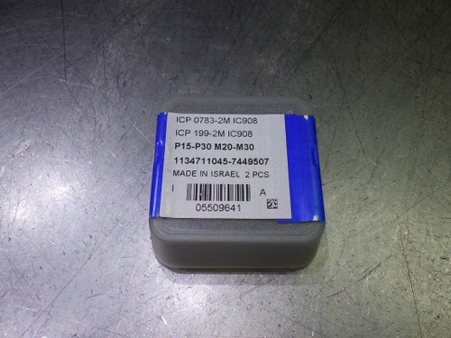 Iscar 19.9mm Carbide Drill Tip Insert QTY2 ICP 0783-2M / ICP 199-2M IC908 (LOC2084A)