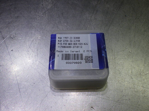 Iscar .759" Carbide Drill Tip Inserts QTY2 H3P 0759-IQ/H3P 1927-IQ IC908 (LOC2084A)