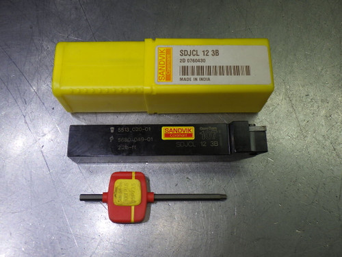 Sandvik 3/4" x 3/4" Indexable Lathe Tool Holder 4.5" OAL SDJCL 12 3B (LOC2078A)