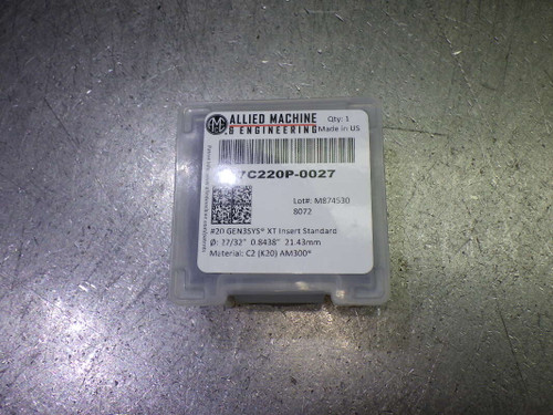 AMEC GEN3SYS XT #20 27/32" Carbide Drill Tip Insert QTY1 7C220P-0027 (LOC2083D)
