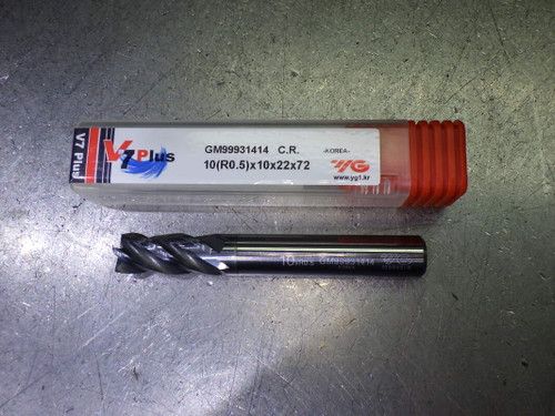 YG1 V7 Plus 10mm 4 Flute Carbide CR Endmill 0.5mm R GM99931414 (LOC2988C)
