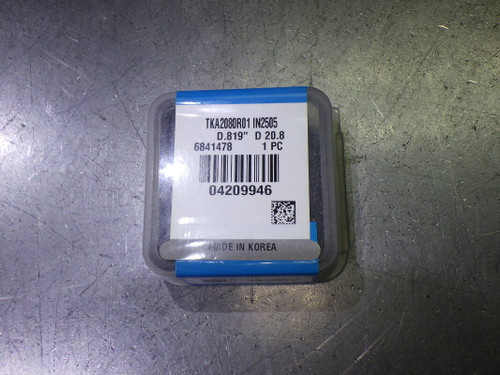 Ingersoll 20.8mm Carbide Drill Tip Insert QTY1 TKA2080R01 IN2505 (LOC2918A)