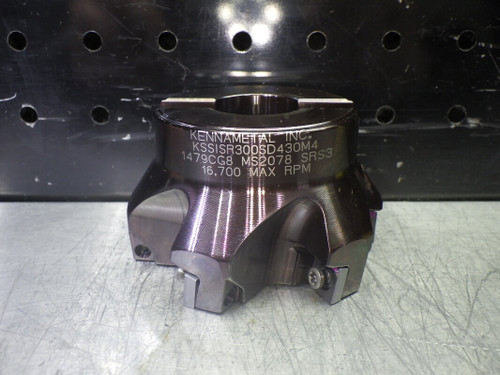 Kennametal 3" Indexable Facemill 1" Arbor KSSISR300SD430M4 (LOC2348A)