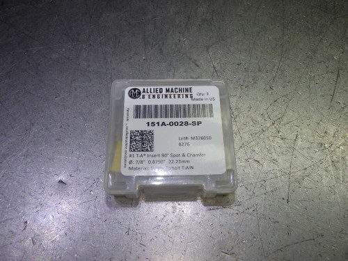 AMEC T-A #1 7/8" Super Cobalt Spade Drill Inserts QTY2 151A-0028-SP (LOC2893D)