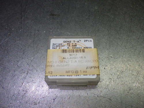 AMEC T-A #0 15.5mm Super Cobalt Spade Drill Inserts QTY2 450H-15.5 (LOC2893D)