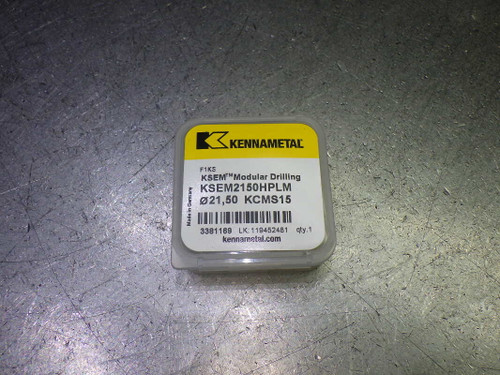 Kennametal 21.5mm Carbide Drill Tip Insert QTY1 KSEM2150HPLM KCMS15 (LOC2135B)
