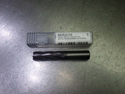 Harvey Tool 1/2" 7 Flute Carbide CR Endmill 1/2" Shank .03" R 883532-C6 (LOC2134A)