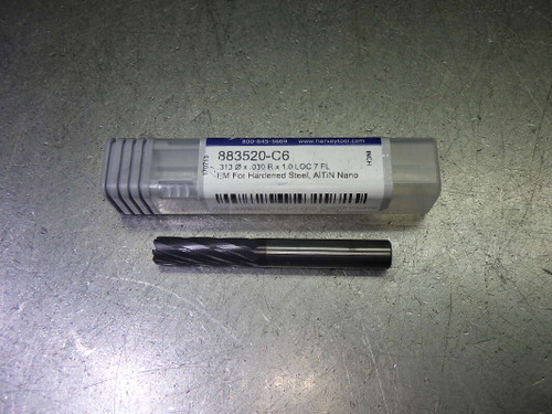 Harvey Tool 5/16" 7 Flute Carbide CR Endmill .03" R 883520-C6 (LOC2134A)