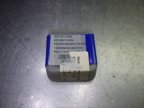 Iscar 16.7mm Carbide Drill Tip Inserts QTY2 ICP 167/ICP 0657 IC908 (LOC2134A)