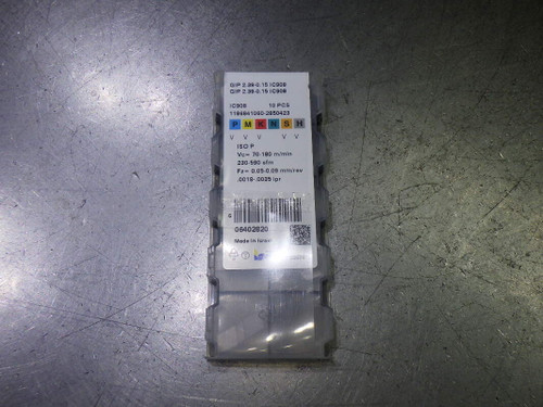 Iscar Carbide Grooving Inserts QTY10 GIP 2.39-0.15 IC908 (LOC2794A)