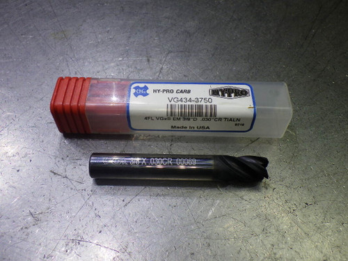 OSG HY-PRO 3/8" 4 Flute Carbide CR Endmill 3/8" Shank .03" R VG434-3750 (LOC2139A)