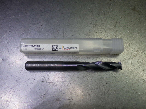 Walter 7/16" Coolant Thru Carbide 2xD Pilot Drill A6181TFT-7/16IN (LOC2202)