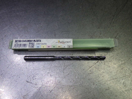 Walter 5/32" Coolant Thru 12xD Carbide Drill DC150-12-03.969A1-WJ30TA (LOC2202)