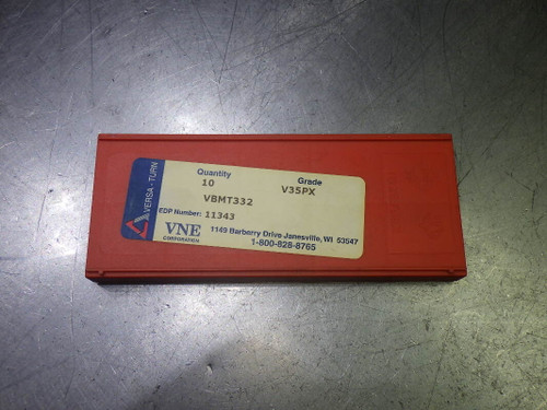 Versa-Turn Carbide Inserts QTY10 VBMT332 V35PX (LOC2008A)