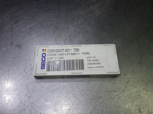 SECO Carbide Inserts QTY10 CCMX 120412T-MD11 T20M (LOC2008A)