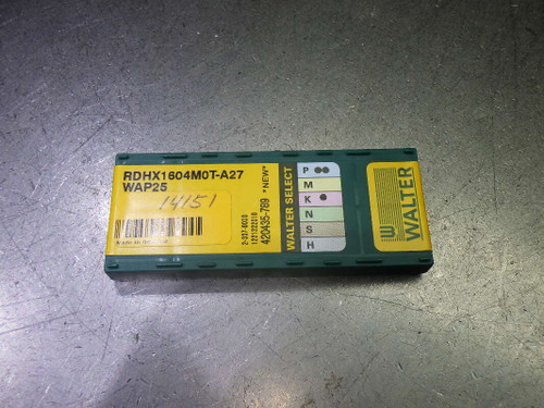 Walter Carbide Milling Inserts QTY10 RDHX1604M0T-A27 WAP25 (LOC2289)