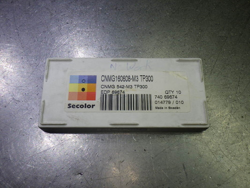 SECO Carbide Inserts QTY10 CNMG 542-M3 / CNMG160608-M3 TP300 (LOC2289)