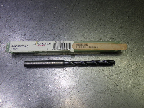 Walter 4.5mm Coolant Thru 8xD Carbide Drill A6485TFT-4.5 (LOC2684A)