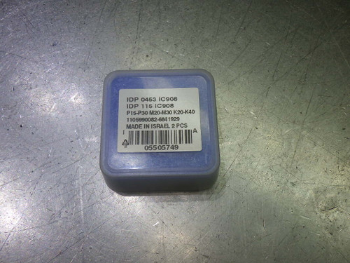Iscar 11.5mm Carbide Drill Tip Inserts QTY2 IDP 115/IDP 0453 IC908 (LOC2684A)