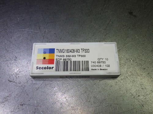 SECO Carbide Inserts QTY10 TNMG 332-M3/TNMG160408-M3 TP300 (LOC2408A)