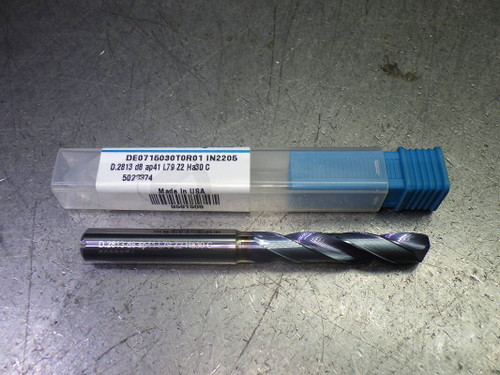 Ingersoll 9/32" Coolant Thru 3xD Carbide Drill DE0715030T0R01 IN2205 (LOC2408A)