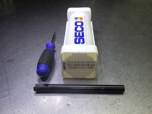 SECO 3/8" 2 Flute Coolant Thru Endmill 5/16" Shank R217.69-00.375-0-06.2LA (LOC2104A)