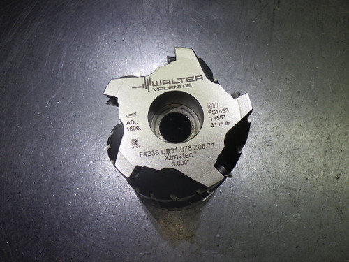 Walter 3" 5 Flute Coolant Thru Milling Cutter 1.25" Arbor F4238.UB31.076.Z05.71 (LOC2292)