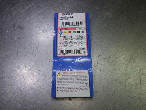 Kyocera Ceratip Cermet Inserts QTY10 VNMG332VF / VNMG160408VF PV710 (LOC604)