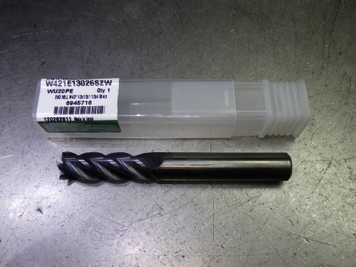 Widia 1/2" 4 Flute SQ Endmill 1/2" Shank W421E13026SZW WU20PE (LOC604)