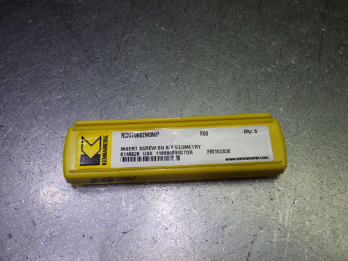 Kennametal Carbide Milling Inserts QTY5 RCMT0602M0MP K68 (LOC1362B)