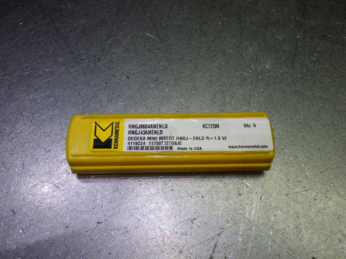 Kennametal Milling Inserts QTY5 HNGJ43ANENLD / HNGJ0604ANENLD KC725M (LOC1362B) Kennametal Milling Inserts QTY5 HNGJ43ANENLD / HNGJ0604ANENLD KC725M (LOC1362B)