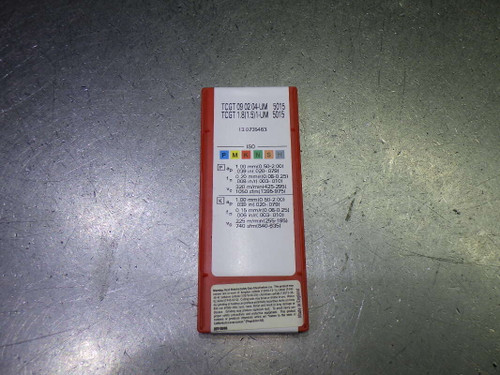 Sandvik Cermet Inserts QTY10 TCGT 1.8(1.5)1-UM/TCGT 09 02 04-UM 5015 (LOC1593A)