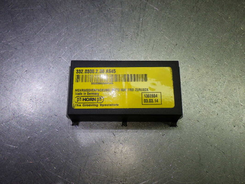 PH Horn Carbide Grooving Inserts QTY2 332.0300.2.00 AS45 (LOC862)