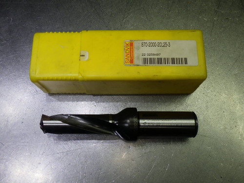 Sandvik 20-20.99mm Coolant Thru Drill 25mm Shank 870-2000-20L25-3 (LOC170)