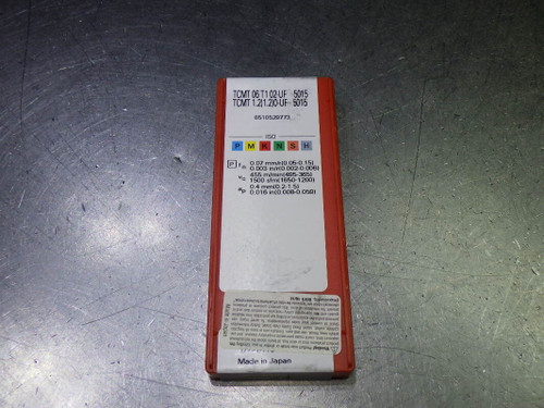 Sandvik Carbide Inserts QTY10 TCMT 1.2(1.2)0-UF/TCMT 06 T1 02-UF 5015 (LOC1270B)