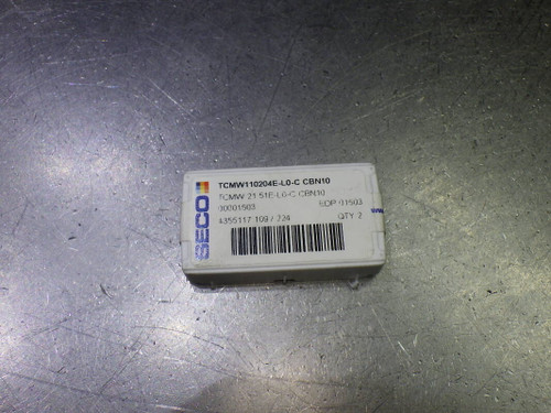 SECO 3 Sided CBN Tipped Carbide Inserts QTY2 TCMW 21 51 E-L0-C/TCMW110204E-L0-C CBN10 (LOC1270B) SECO 3 Sided CBN Tipped Carbide Inserts QTY2 TCMW 21 51 E-L0-C/TCMW110204E-L0-C CBN10 (LOC1270B)