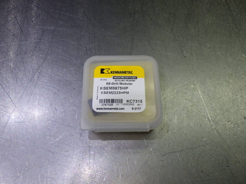 Kennametal 7/8" Carbide Drill Tip Insert QTY1 KSEM0875HP KC7315 (LOC2402)