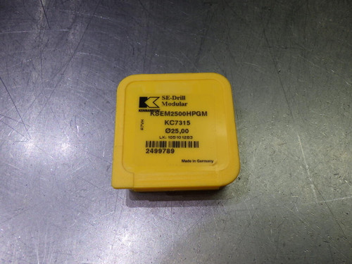 Kennametal 25mm Carbide Drill Tip Inserts QTY1 KSEM2500HPGM KC7315 (LOC2402)
