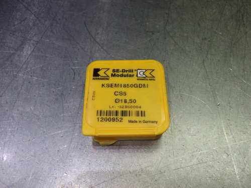 Kennametal 18.5mm Carbide Drill Tip Insert QTY1 KSEM1850GDM CS5 (LOC2402)