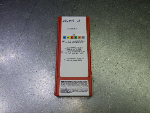 Sandvik Carbide Parting Inserts QTY10 N151.2-300-4E 235 (LOC2402) Sandvik Carbide Parting Inserts QTY10 N151.2-300-4E 235 (LOC2402)