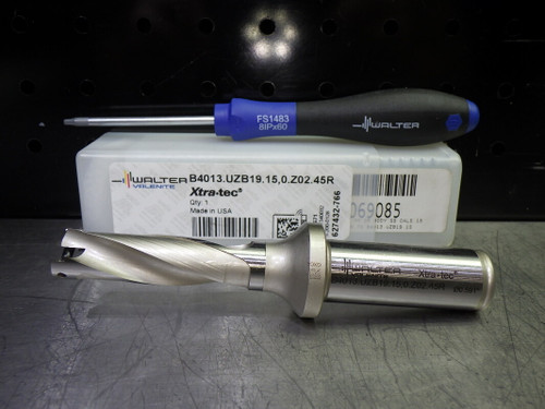 Walter 15mm Coolant Thru Drill 19mm Shank B4013.UZB19.15,0.Z02.45R (LOC2793D)