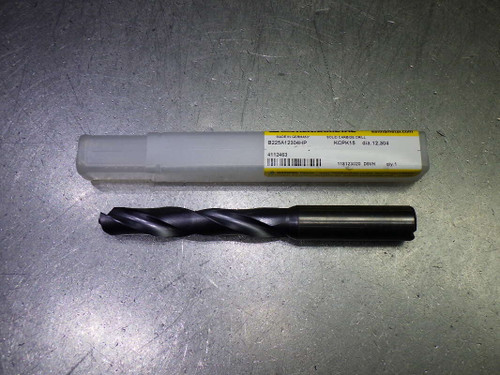 Kennametal 31/64" Coolant Thru 5xD Carbide Drill B225A12304HP KCPK15 (LOC2675B)