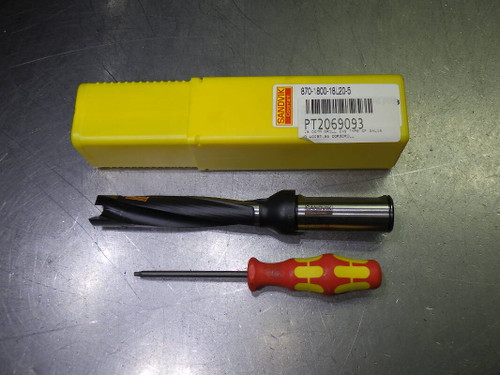 Sandvik 18-18.99mm Coolant Thru Drill 20mm Shank 870-1800-18L20-5 (LOC3528B)